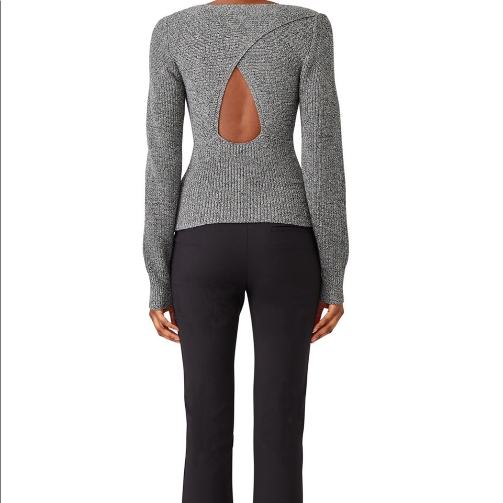 TOME NYC Merino Wool Crossover Knit Sweater